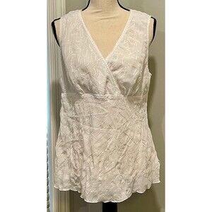 NWT RHL Essentials Women's White Tank - Size Large